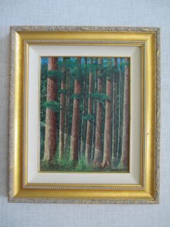 Harry Kellogg Vintage 1960s Red Woods Plein Air Painting Landscape
