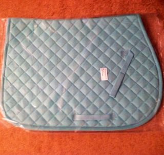 Riders International QUILTED SADDLE PAD AP LIGHT BLUE English Horse