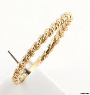 Rope Etched Gold Band   Solid 14k Yellow Gold Fine Estate Ring Womens