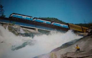 Great Northern Railroad Poster Cascades Skykomish River