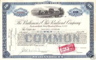 Railroad 1947 Blue Stock Certificate Original