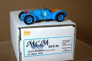 MCM Models 1935 Alfa Romeo 8c Figoni Le Mans 9 AR