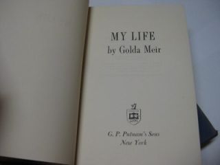 Signed Golda Meir My Life 1975 First American Edition Israeli Prime