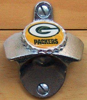 GREEN BAY PACKERS metal wall mounted stationary bottle opener