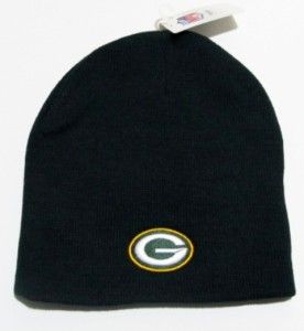 Green Bay Packers NFL Black Knit Beanie Hat Cap Winter Football New
