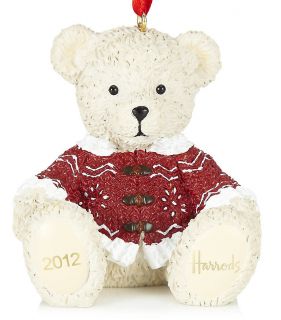 Harrods 2012 Resin Teddy Bear Xmas Tree Decoration Christmas Bauble