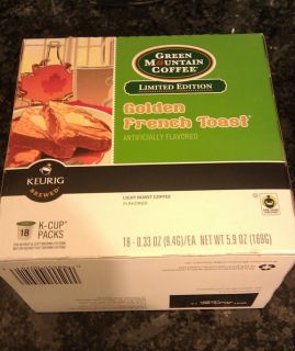  Keurig Golden French Toast 18 Pack K Cups Green Mountain Coffee