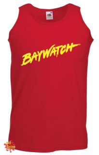 Baywatch Hasselhoff Cult TV Retro Cool T Shirt Vest