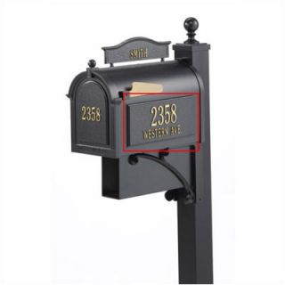 Whitehall Products Black Personalized Mailbox Side Panel  