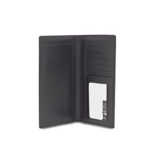Hartmann Capital Leather Checkbook Wallet in Black  