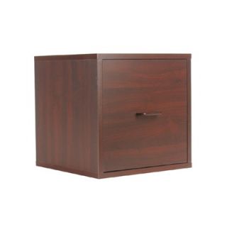 OIA Cube 15 Single Drawer Storage Cube in Cherry