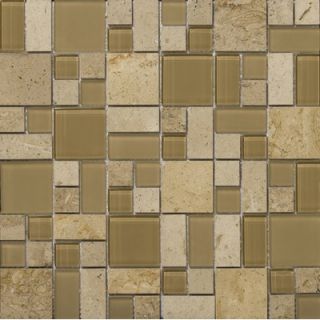 Emser Tile Lucente 13 x 13 Stone and Glass Mosaic Pattern Blend in