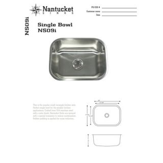 Nantucket Sinks 16 Gauge Stainless Steel Rectangle Undermount Kitchen