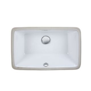 Xylem Undermount 20 Rectangular Vitreous China Bathroom Sink in White