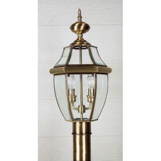 Quoizel 21 Newbury Outdoor Post Lantern in Antique Brass