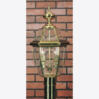 Quoizel 21 Newbury Outdoor Post Lantern in Polished Brass