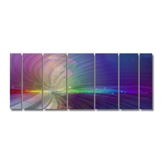  Abstract by Ash Carl Metal Wall Art in Purple   23.5 x 60