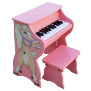 Schoenhut 25 Key Horse with Bench in Pink