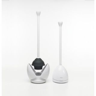 OXO Toilet Plunger & Canister   White