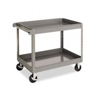  With Four Casters, Two Shelves, 500lb Capacity, 24 x 36 x 32, Gray