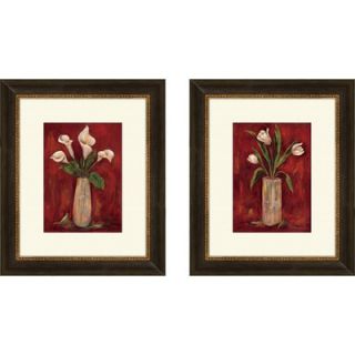 Pro Tour Memorabilia Floral Red Hot Callas Framed Art (Set of 2)   1