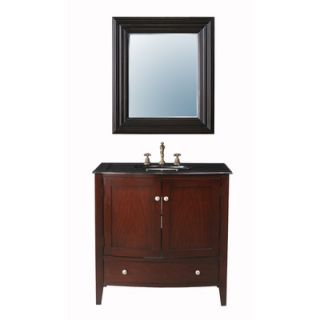  36 Bathroom Vanity Set in Polished Dark Cherry   GM 6112 36 BG