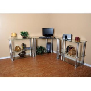  Office Corner Computer Desk with 2 35 Modular Extensions