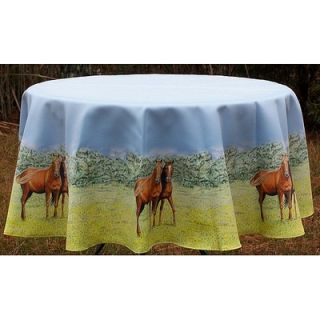 Betsy Drake Interiors Horse Round Table Cloth   TR057 / TR057G