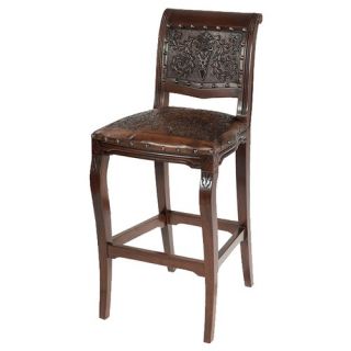 New World Trading Colonial Spanish Heritage Round Barstool with Swivel