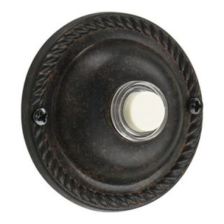  Traditional Round Door Chime Button in Toasted Sienna   7 305 44