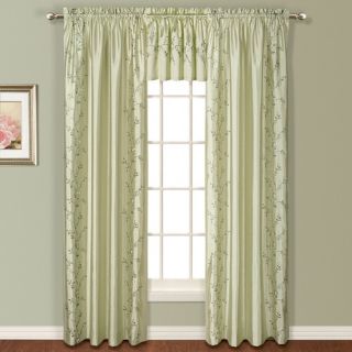  Collier Embroidered Silk Sheer Sunshine Curtain Panel   CU 53 PP