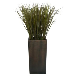 Laura Ashley Home 48 Silk Grass Floor Plant with Contemporary Stand