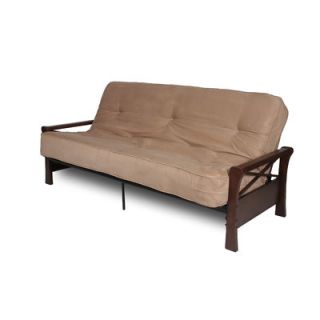 Dorel Home Products Metal Futon with X Wood Arms