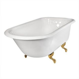 Elizabethan Classics 61 Roll Top Cast Iron Clawfoot Bath Tub with Tub