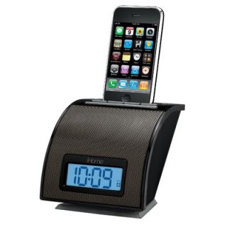 iHome Speaker Dock with Alarm Clock in Black