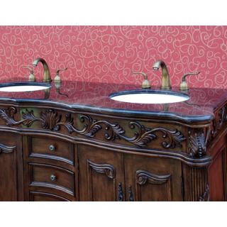 Design Element Victoria 61 Traditional Double Sink Bathroom Vanity