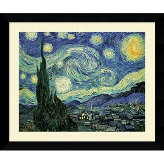  Starry Night by Vincent Van Gogh, Framed Print Art   24.62 x 30.62
