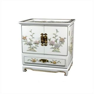 Oriental Furniture White Empress lacquer Jewelry Box   LCQ 254 263