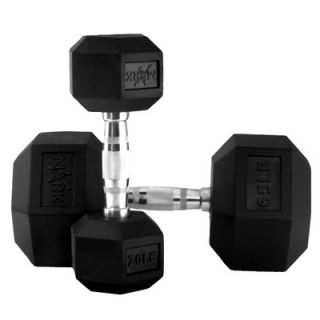 Mark 5 lbs   65 lbs Rubber Hex Dumbbell Set   XM 3301 910S