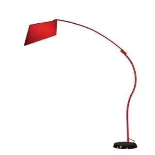 Nova Ibis Arc Floor Lamp in Red