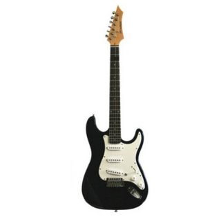 Electric Guitar with Gig Bag and Cable in Black