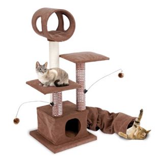 18.75 Activity Lounging Tower and Tunnel with Retreat Hide Away Cat