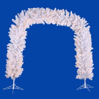 Crystal White 8 Artificial Arch Tree with Clear Lights