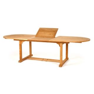 Caluco Teak Oval Extension Dining Table, 72  