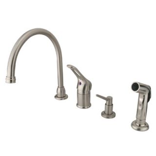 Elements of Design One Handle Widespread Kitchen Faucet with Loop Pull