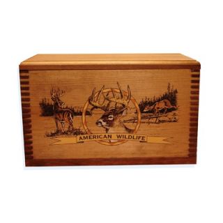  Wooden Accessory Box With Wildlife Series Deer Print   TC19 82
