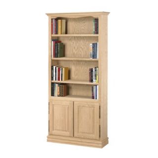 Wood Designs Americana 84 Oak Bookcase with Doors   3684AMERW