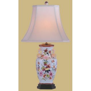 Oriental Furniture 30 Porcelain Pomegranate Vase Lamp