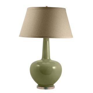 Porcelain Urn Table Lamp in Celadon Green