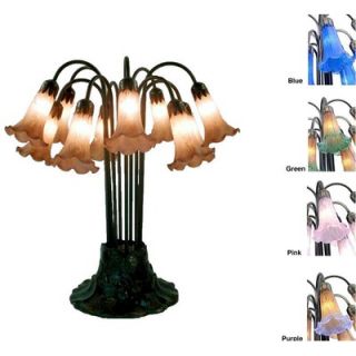 Warehouse of Tiffany Lily Pink Table Lamp   TBL10+Pink